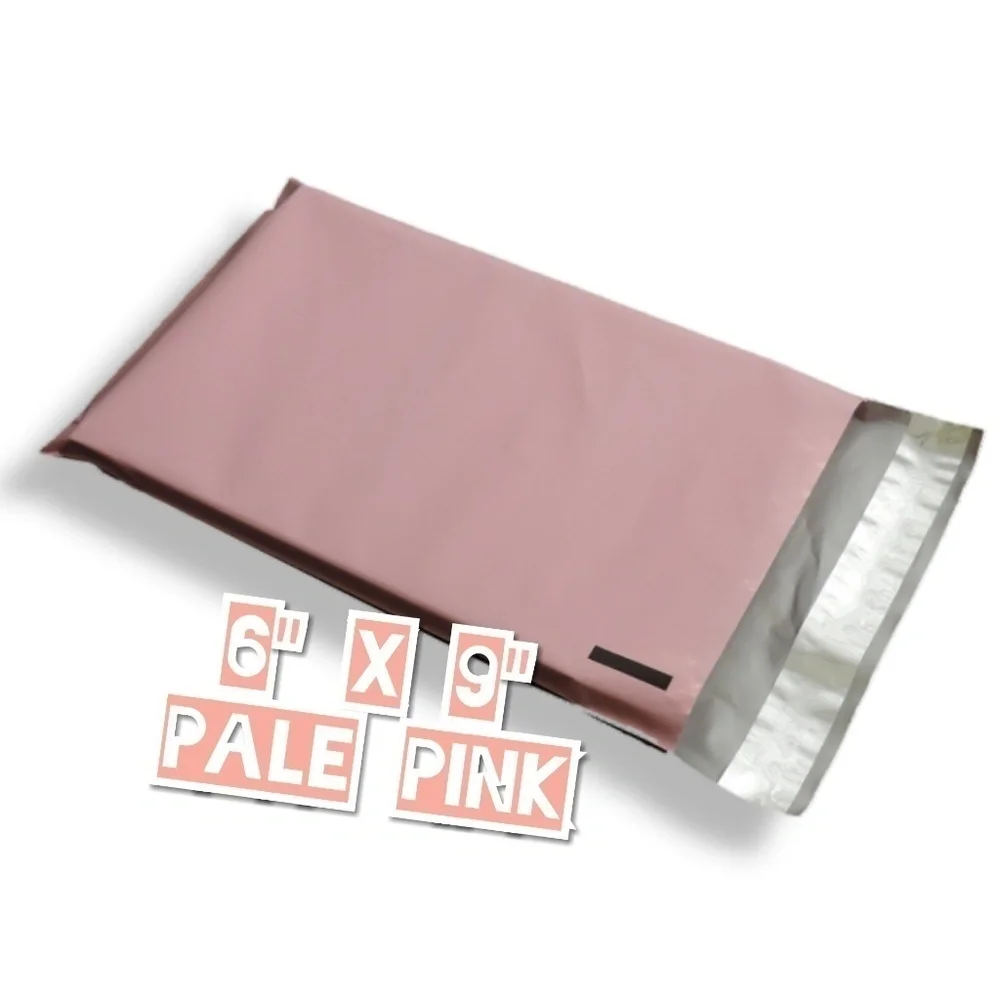 50 Poly Mailers 6x9 Pale Pink
